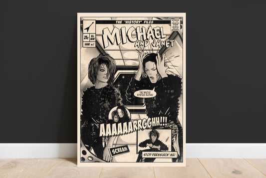 Michael & Janet Jackson Print - Scream Comic Cover Art