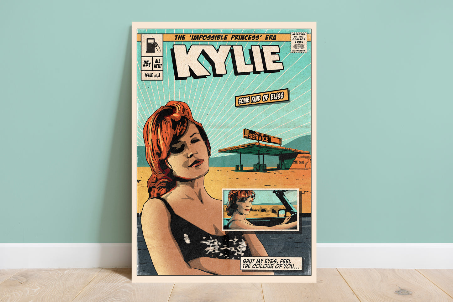 Kylie Minogue Print - Some Kind Of Bliss Comic Cover Art