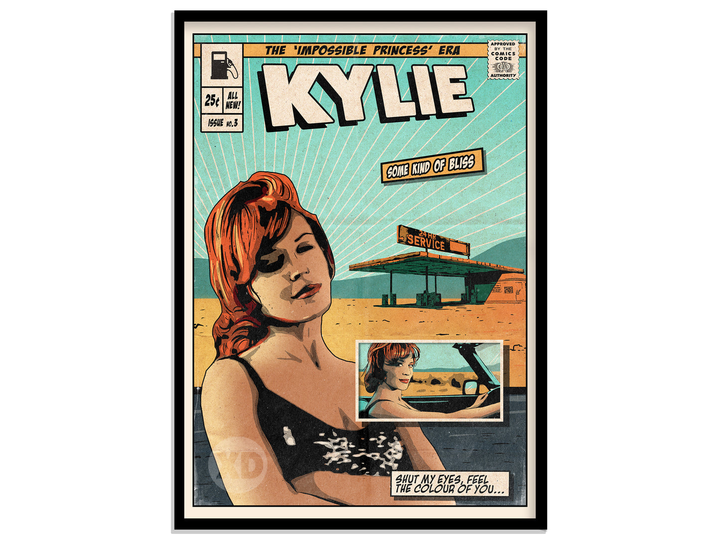 Kylie Minogue Print - Some Kind Of Bliss Comic Cover Art
