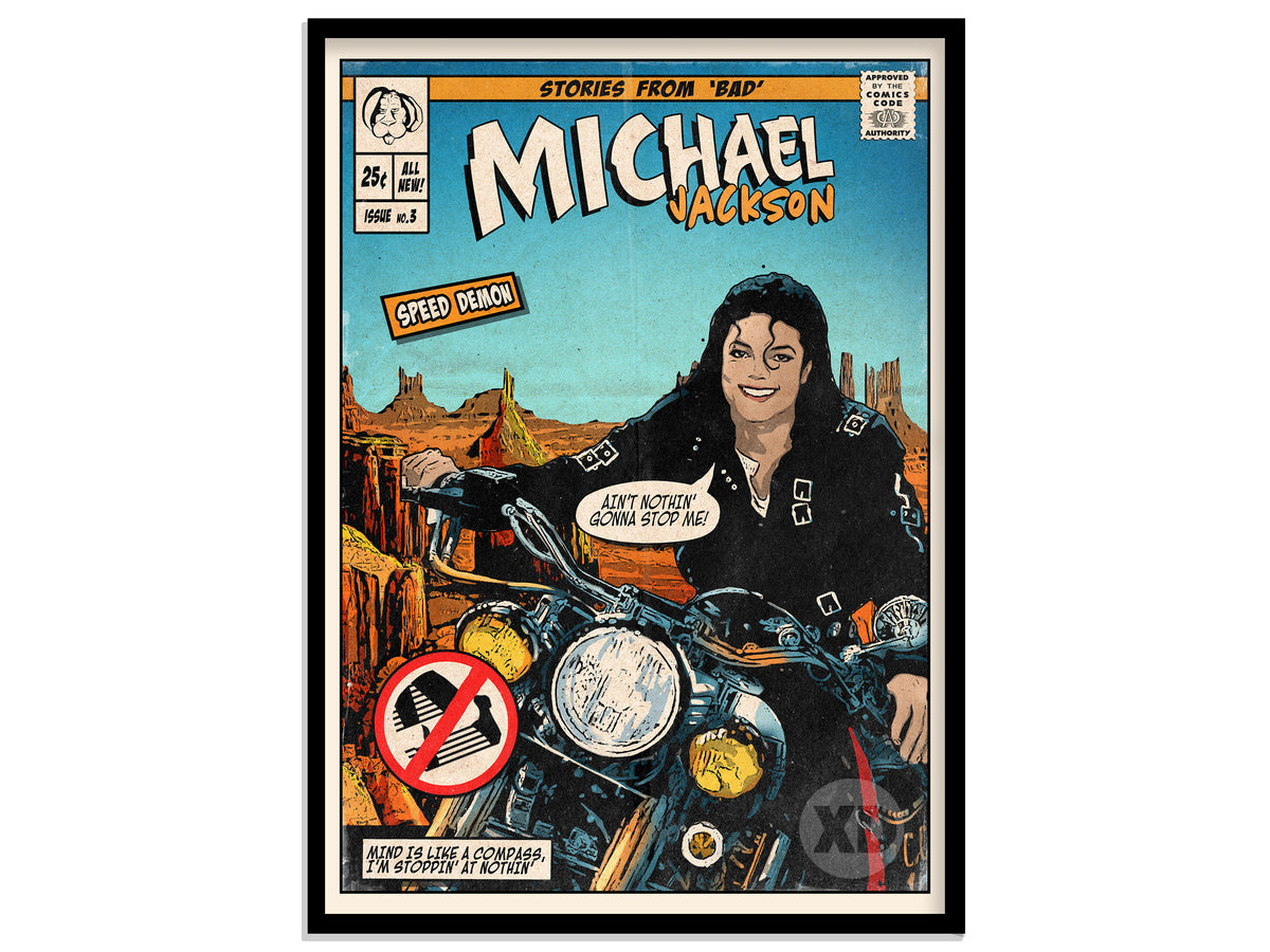 Michael Jackson Print - Speed Demon Comic Cover Art
