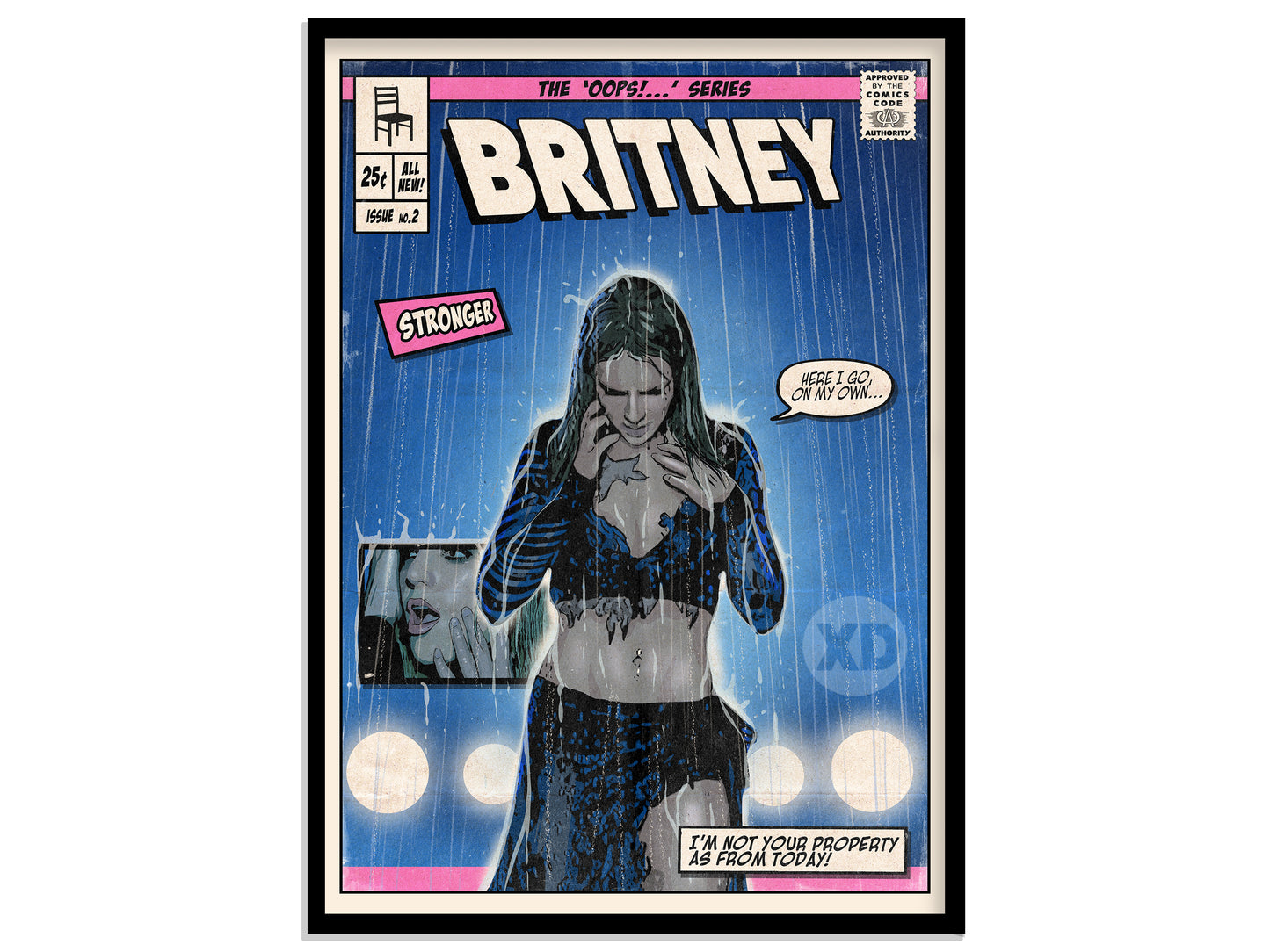 Britney Spears Print - Stronger Comic Cover Art