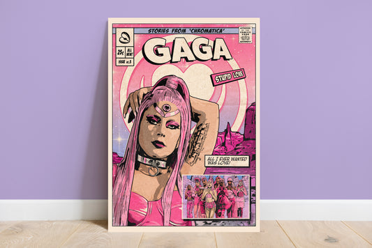 Lady Gaga Print - Stupid Love Comic Cover Art