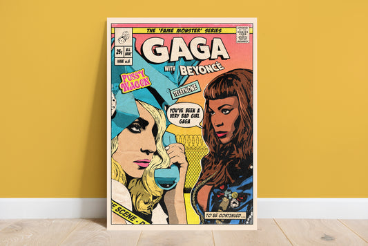Lady Gaga & Beyonce Print - Telephone Comic Cover Art