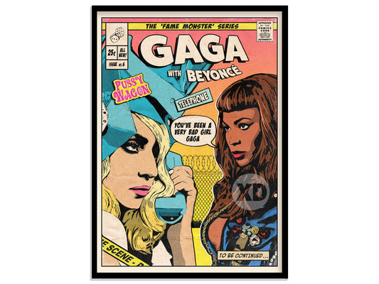 Lady Gaga & Beyonce Print - Telephone Comic Cover Art