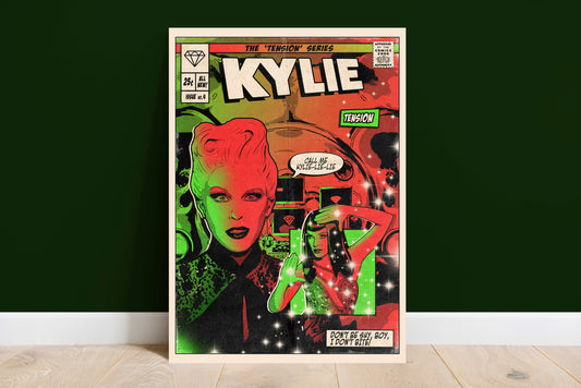 Kylie Minogue Print - Tension Comic Cover Art
