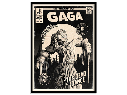 Lady Gaga Print - The Dead Dance Comic Cover Art