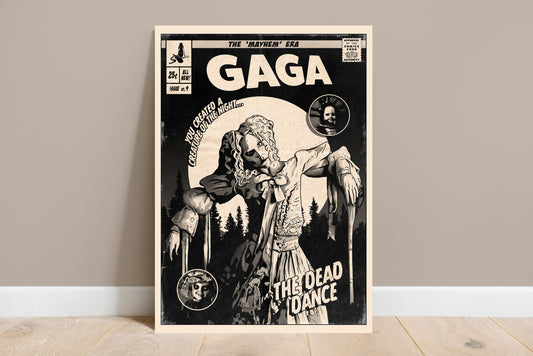 Lady Gaga Print - The Dead Dance Comic Cover Art