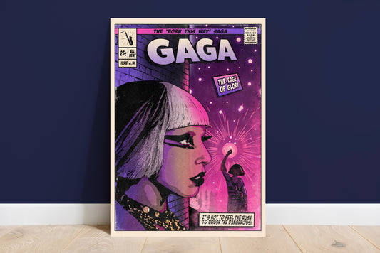 Lady Gaga Print - The Edge Of Glory Comic Cover Art