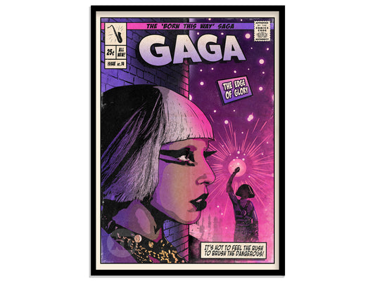 Lady Gaga Print - The Edge Of Glory Comic Cover Art