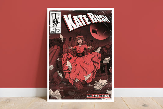 Kate Bush Print - The Kick Inside Comic Cover Art