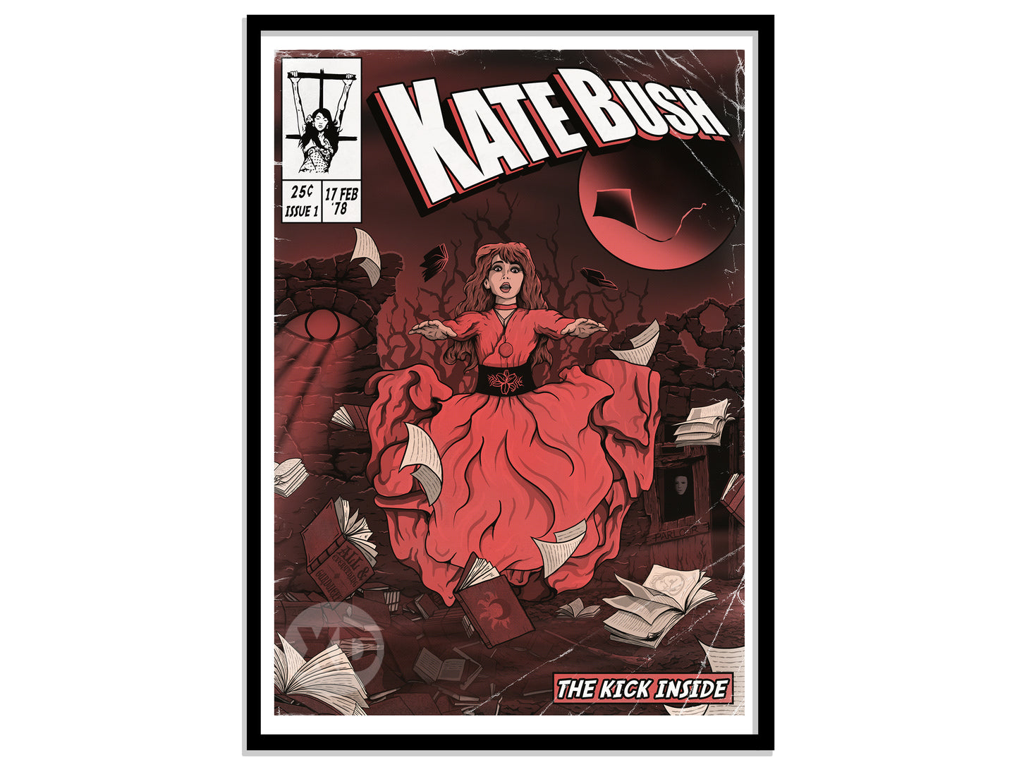 Kate Bush Print - The Kick Inside Comic Cover Art