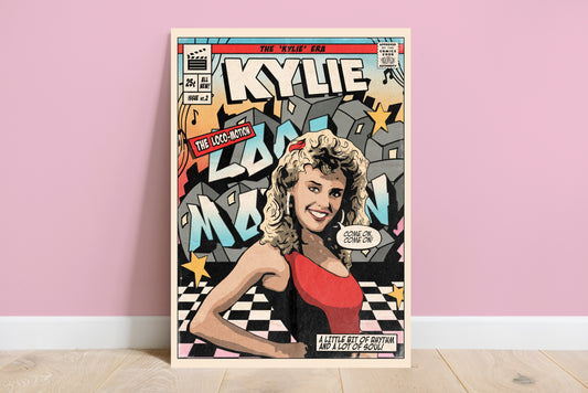 Kylie Minogue Print - The Locomotion Comic Cover Art