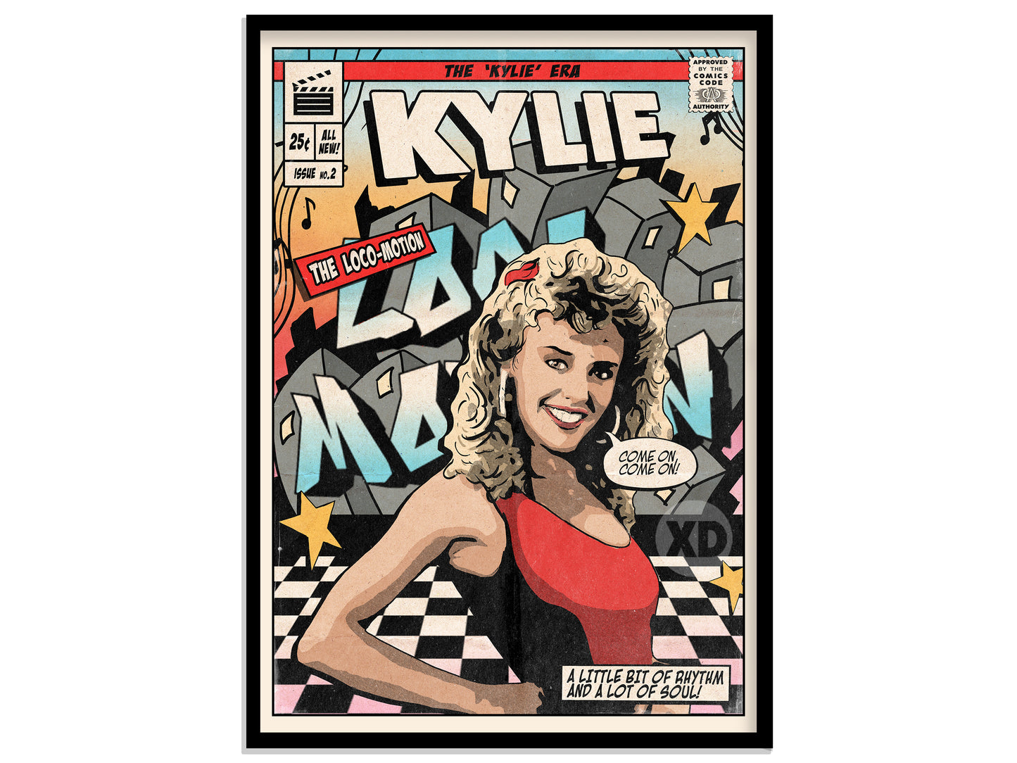 Kylie Minogue Print - The Locomotion Comic Cover Art
