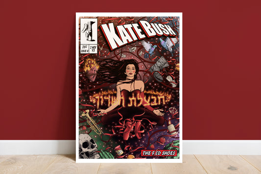 Kate Bush Print - The Red Shoes Comic Cover Art