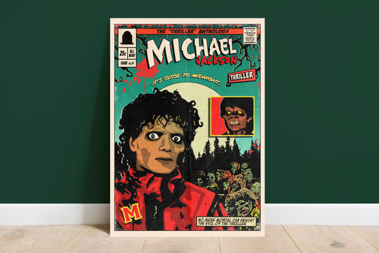 Michael Jackson Singles Collection - 8 Comic Cover Art Prints