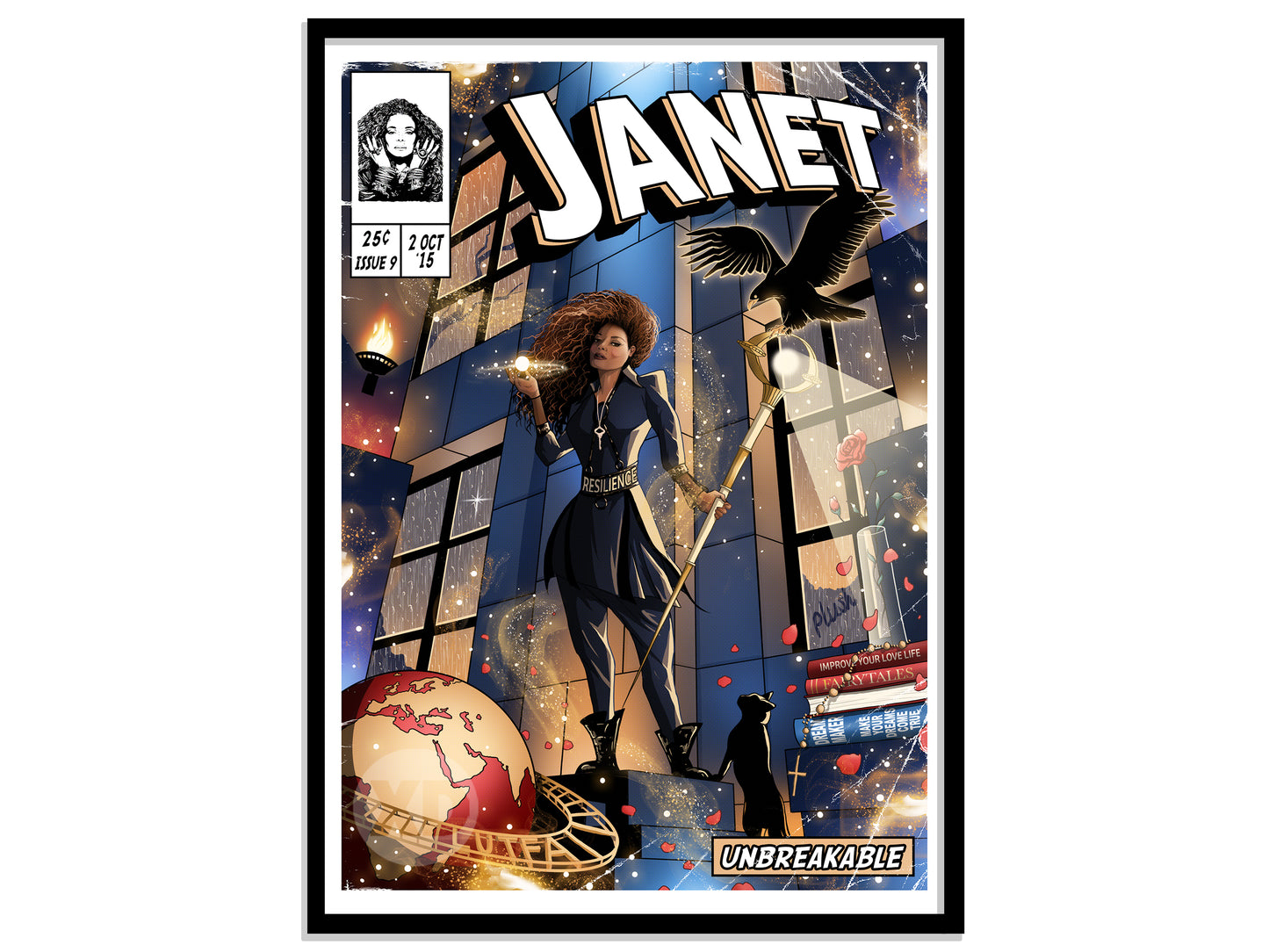 Janet Jackson Print - Unbreakable Comic Cover Art