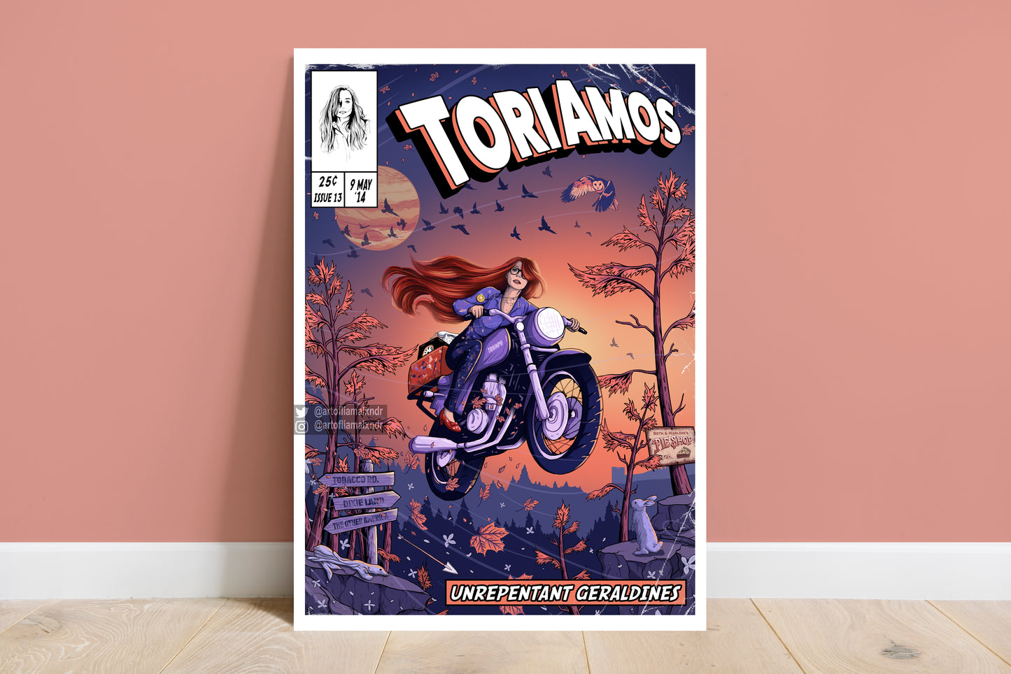 Tori Amos Print - Unrepentant Geraldines Comic Cover Art