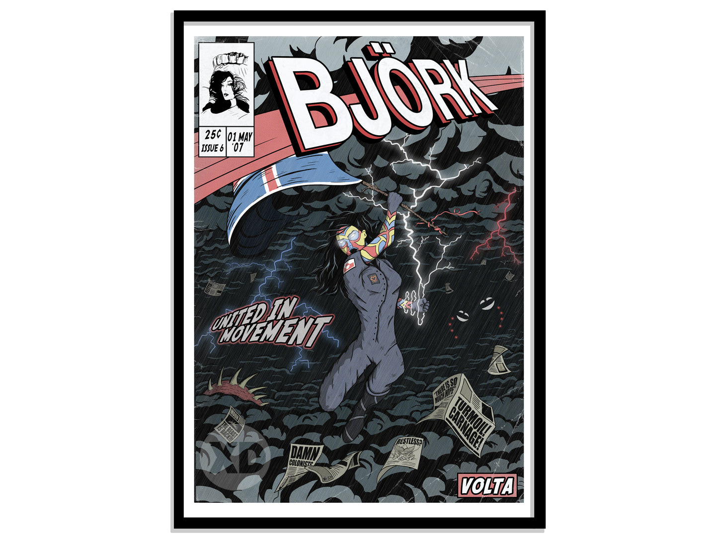 Björk Print - Volta Comic Cover Art