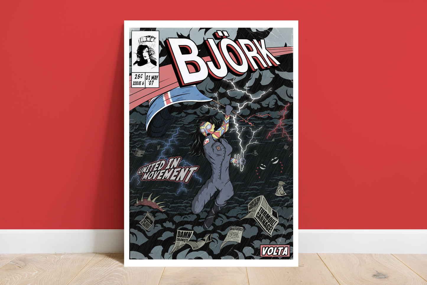 Björk Print - Volta Comic Cover Art