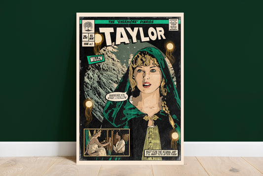Taylor Swift Print - Willow Comic Cover Art