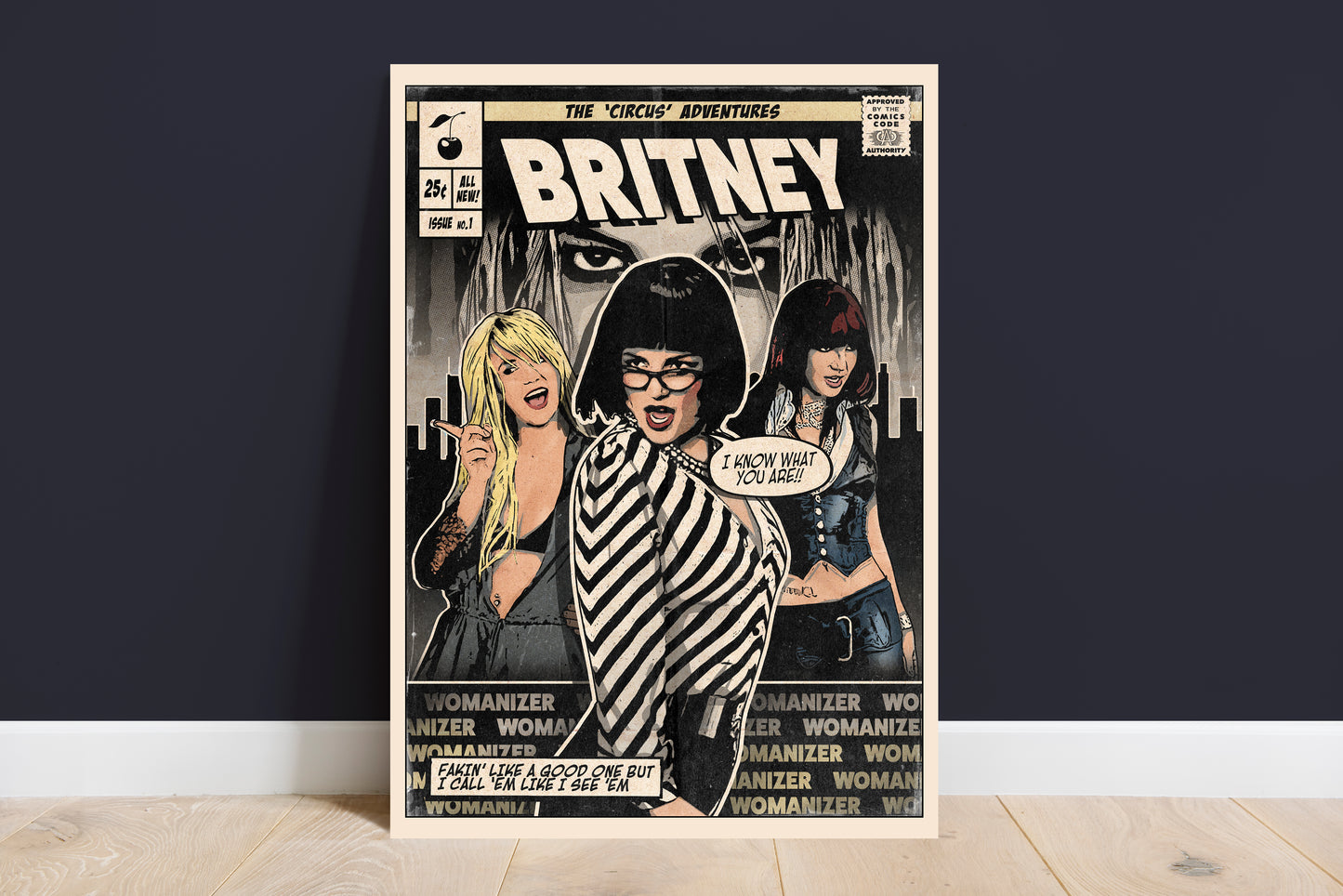 Britney Spears Print - Womanizer Comic Cover Art