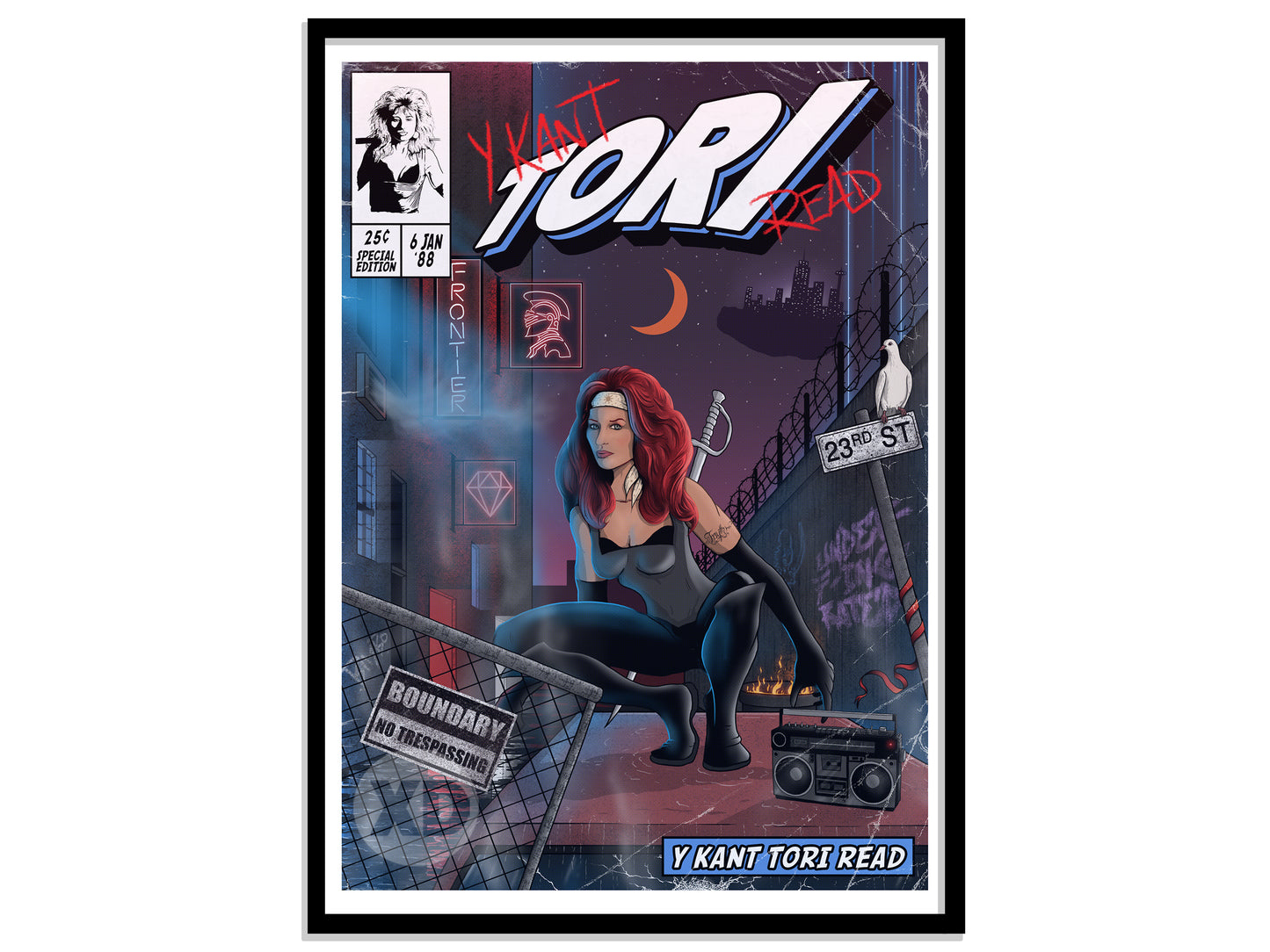 Tori Amos Print - Y Kant Tori Read Comic Cover Art