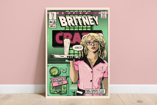 Britney Spears Print - (You Drive Me) Crazy Comic Cover Art