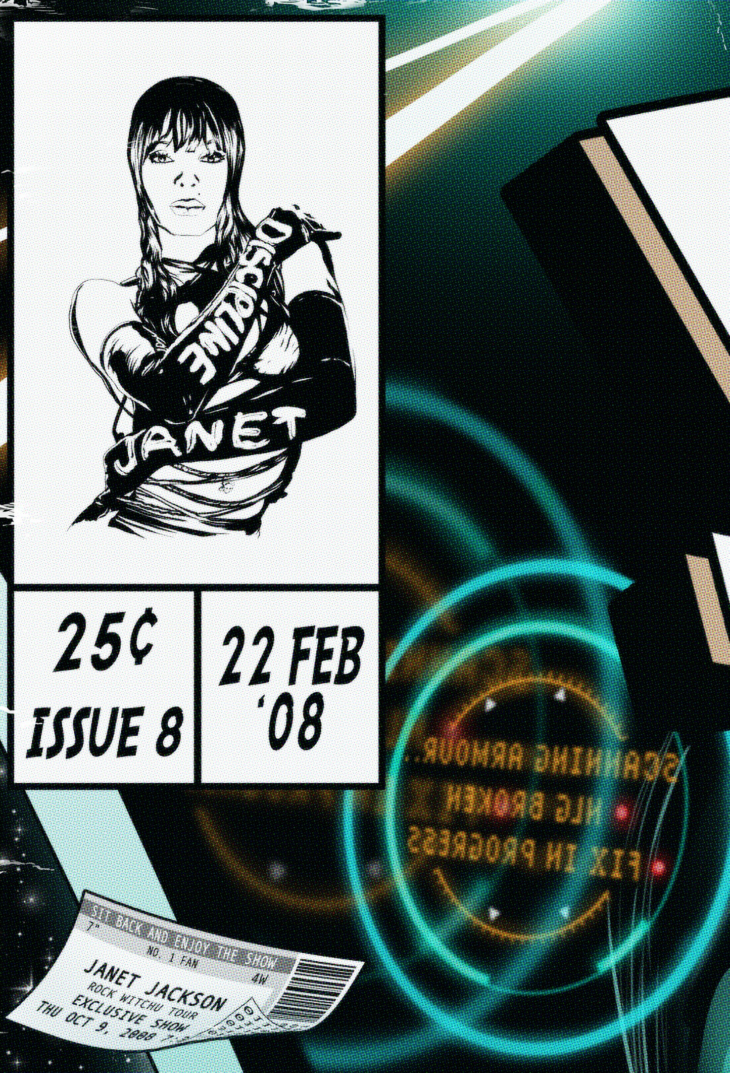 Janet Jackson Print - Discipline Comic Cover Art