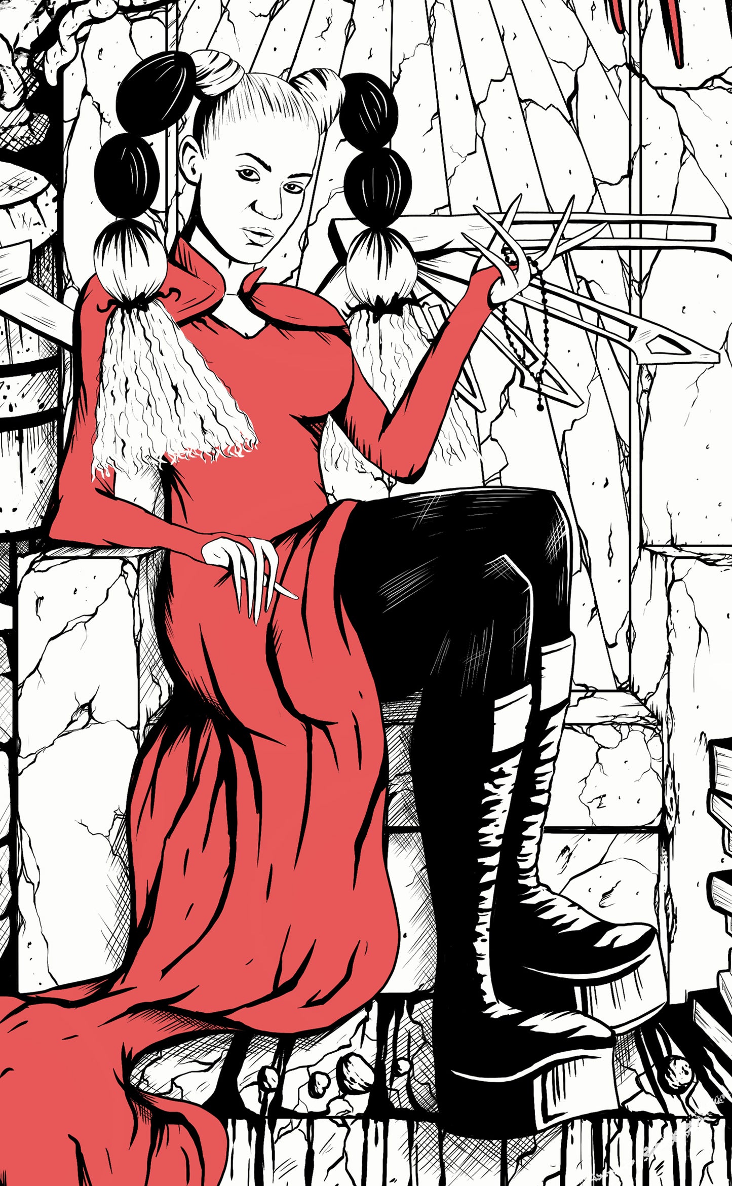 Grimes Print - Miss Anthropocene Comic Cover Art