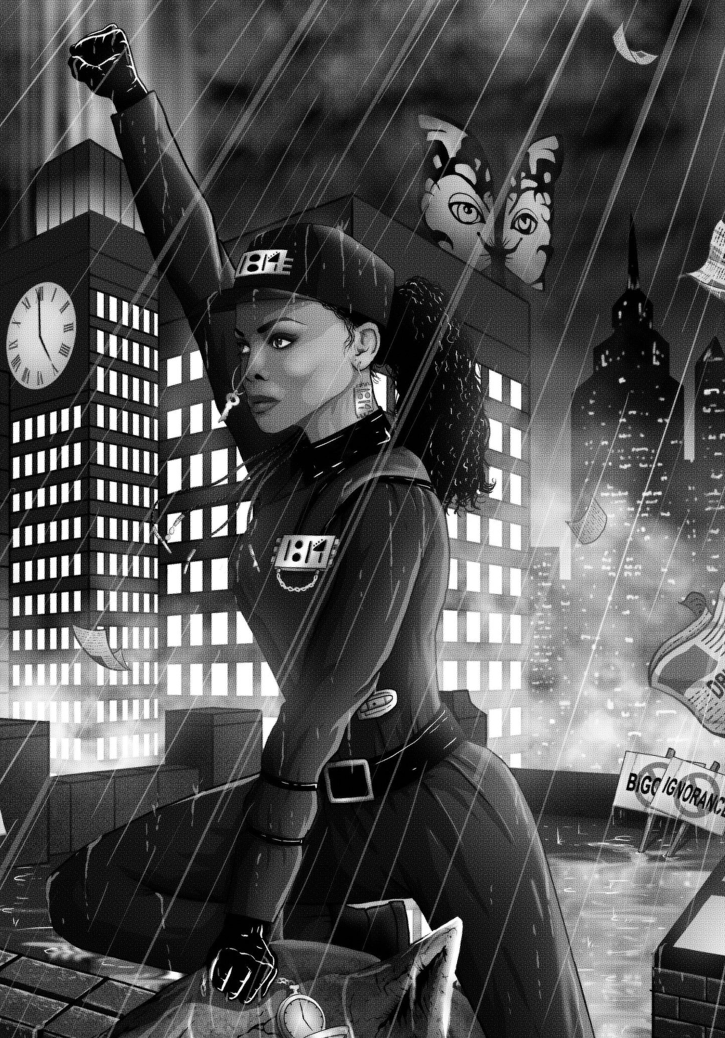 Janet Jackson Print - Rhythm Nation Comic Cover Art