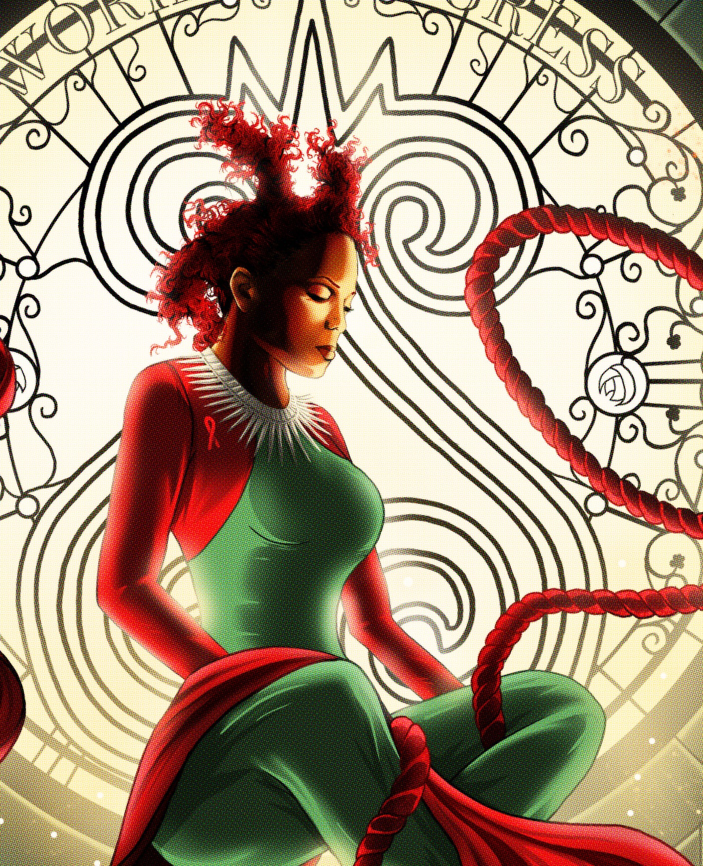Janet Jackson Print - The Velvet Rope Comic Cover Art